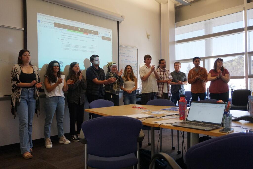 Cabrillo College elected its new student senators for the 2024-25 school year. Those include president Sarah Castor, public relations representative Bianca Souza, health and wellness ambassador Andrew Richmond and treasurer Roise O’Connor. Photo by Natalie Allison. 